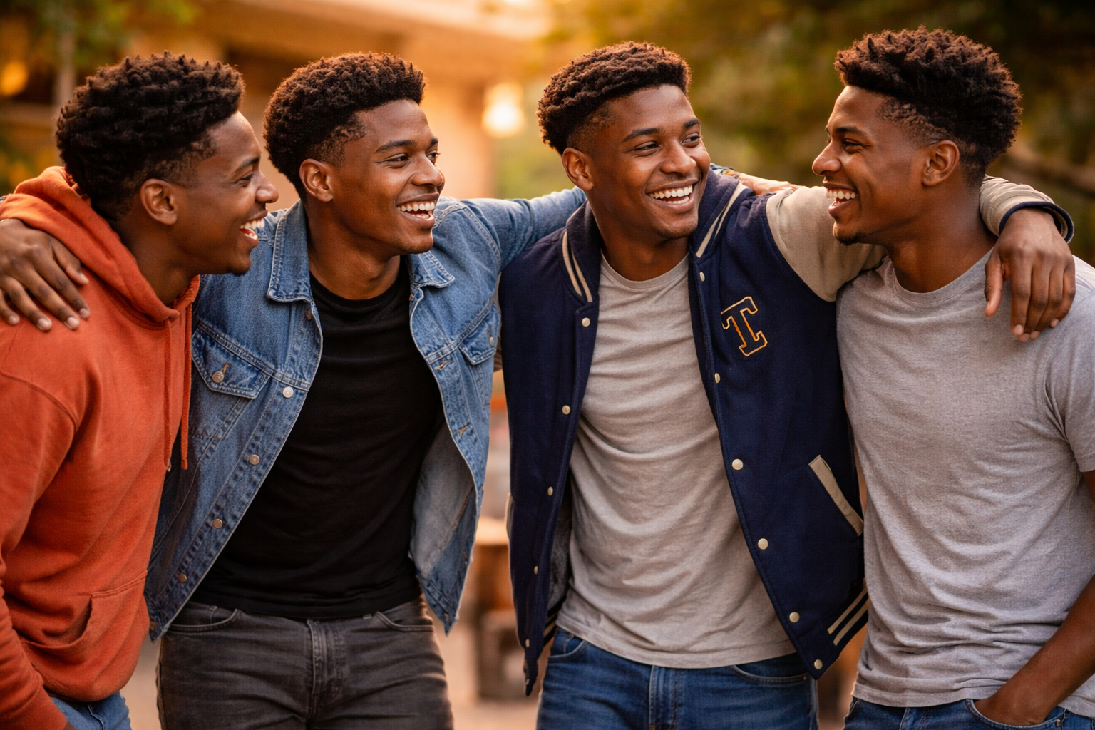 Young men in community